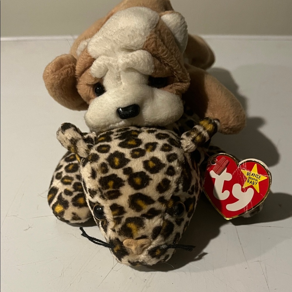 Leopard and Bull Dog Plush Toy Set from TY.